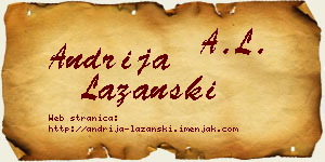Andrija Lazanski vizit kartica